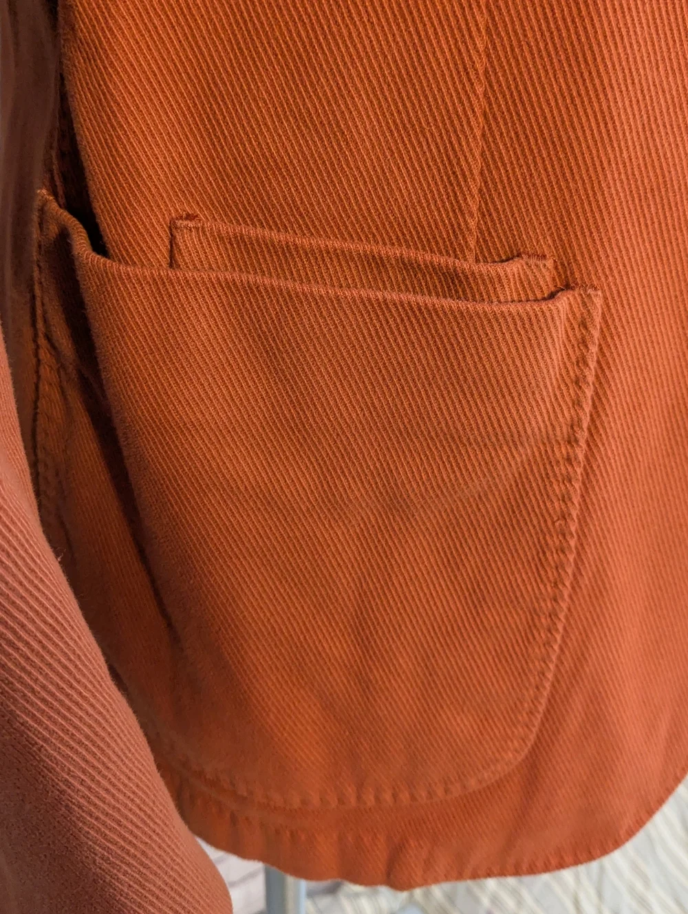 Massimo Dutti Orange Cotton Sport Coat